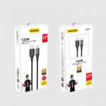 Cablu pentru incarcare si transfer de date Dudao L22T, USB/USB-C, 120W, 1m, Gri 5 - lerato.ro