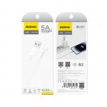 Cablu pentru incarcare si transfer de date Dudao L4SL, USB/Lightning, 2A, 1m, Alb 3 - lerato.ro