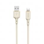 Cablu pentru incarcare si transfer de date Dudao L7SL, USB/Lightning, 5A, 1m, Bej 2 - lerato.ro