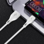 Cablu pentru incarcare si transfer de date Dudao L2L, USB/Lightning, 3A, 1m, Alb 3 - lerato.ro