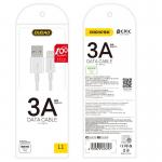 Cablu pentru incarcare si transfer de date Dudao L1L, USB/Lightning, 3A, 1m, Alb 4 - lerato.ro