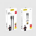 Cablu pentru incarcare si transfer de date Dudao L22L, USB/Lightning, 30W, 1m, Gri 3 - lerato.ro