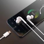 Casti audio cu microfon Dudao X3C Plus, In-ear, Control pe fir, USB-C, Lungime cablu 1.2m, Alb 5 - lerato.ro
