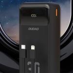 Baterie externa Dudao K15MAX 30000mAh, 22.5W, Cablu incorporat, 1xUSB, 1xUSB-C, Lightning, Negru 6 - lerato.ro