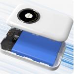 Baterie externa Dudao K21 Mini 10000mAh, 22.5W, USB-A, USB-C, Bej 6 - lerato.ro