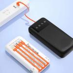 Baterie externa Dudao K6Pro 10000mAh cu cablu USB, USB-C, Lightning, Negru 8 - lerato.ro