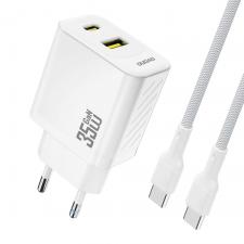 Incarcator retea Dudao A27 MaxC, 1x USB-C, 1x USB-A, 35W, Cablu USB-C 1m inclus, Alb