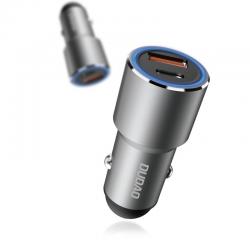 Incarcator auto Dudao, USB/USB-C, Putere 22.5W, Quick Charge 3.0, Gri