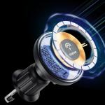 Suport auto cu MagSafe Dudao F12 Max, Dashboard / Air Vent Mount, Incarcare Wireless 15W, Negru 16 - lerato.ro