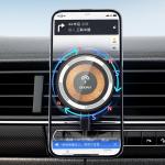 Suport auto cu MagSafe Dudao F12 Max, Dashboard / Air Vent Mount, Incarcare Wireless 15W, Negru 17 - lerato.ro