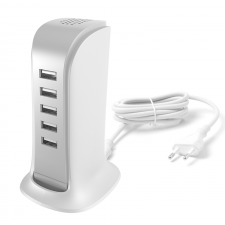 Incarcator retea Dudao A5EU, 25W, 5A, 5xUSB-A, Alb