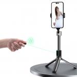 Selfie stick cu trepied si telecomanda Dudao F18 pentru telefon, Reglabil, 1m, Alb 4 - lerato.ro