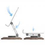 Stand birou Dudao F17M, Rotire 360 grade, Ajustabil, Gri 4 - lerato.ro