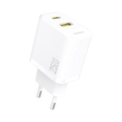 Incarcator retea Dudao A26T, 25W, 1xUSB-C, 1xUSB-A, Fast Charging, Alb