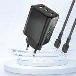 Incarcator retea Dudao A29, 65W, 2xUSB-C, 1xUSB-A, Fast Charging, Negru 3 - lerato.ro
