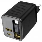 Incarcator retea Dudao Dudao A67EU GaN, 1xUSB-A, 1xUSB-C, 1xCablu USB-C, 67W, 3A, Negru 3 - lerato.ro