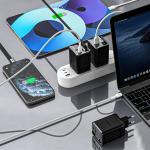 Incarcator retea Dudao Dudao A67EU GaN, 1xUSB-A, 1xUSB-C, 1xCablu USB-C, 67W, 3A, Negru 5 - lerato.ro