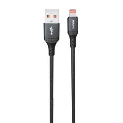Cablu pentru incarcare si transfer de date Dudao L3SL, USB la Lightning, 30W, 1.2m, Negru