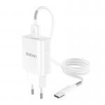 Incarcator retea Dudao A3EUT, USB-A, Power Delivery 12W, Cablu USB-A la USB-C 1m inclus, Alb 2 - lerato.ro