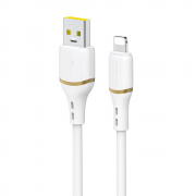 Cablu pentru incarcare si transfer de date Dudao L25L, USB la Lightning, 30W, 1m, Alb