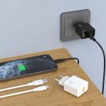 Incarcator retea Dudao A23LEU, USB-A, Power Delivery 12W, Cablu USB-A la Lightning 1m inclus, Negru 3 - lerato.ro