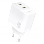 Incarcator retea Dudao A28PEU, 2x USB-C, Power Delivery 45W, 3A, Alb 2 - lerato.ro