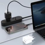 Incarcator retea Dudao A28PCEU, 2x USB-C, Power Delivery 45W, 3A, Cablu USB-C la USB-C 1m inclus, Negru 4 - lerato.ro