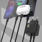 Incarcator retea Dudao A28PCEU, 2x USB-C, Power Delivery 45W, 3A, Cablu USB-C la USB-C 1m inclus, Negru 6 - lerato.ro