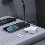 Incarcator retea Dudao A27MaxCEU, 1x USB-C, 1x USB-A, Power Delivery 35W, Cablu USB-C la USB-C 1m inclus, Alb 4 - lerato.ro