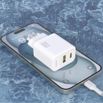 Incarcator retea Dudao A27MaxCEU, 1x USB-C, 1x USB-A, Power Delivery 35W, Cablu USB-C la USB-C 1m inclus, Alb 6 - lerato.ro