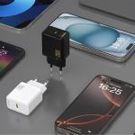 Incarcator retea Dudao A26LEU, USB-C, Power Delivery 20W, Cablu USB-C la Lightning inclus, Negru 6 - lerato.ro