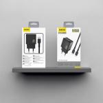 Incarcator retea Dudao A26TCEU, 1x USB-C, 1x USB-A, Power Delivery 25W, Cablu USB-C la USB-C inclus, Negru 6 - lerato.ro