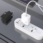 Incarcator retea Dudao A27CEU, USB-C, Power Delivery 25W, Cablu USB-C la USB-C 1m inclus, Negru 7 - lerato.ro