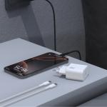 Incarcator retea Dudao A27CEU, 1x USB-C, Power Delivery 25W, Cablu USB-C la USB-C 1m inclus, Alb 3 - lerato.ro