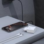 Incarcator retea Dudao A27PCEU, USB-C, Power Delivery 30W, Cablu USB-C la USB-C inclus, Alb 5 - lerato.ro