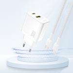 Incarcator retea Dudao A27TEU, 1x USB-C, 1x USDB-A, Power Delivery 30W, 3A, Alb 3 - lerato.ro
