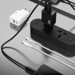Incarcator retea Dudao A27TCEU, 1x USB-C, 1x USB-A, Power Delivery 30W, Cablu USB-C la USB-C inclus, Negru 7 - lerato.ro