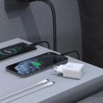 Incarcator retea Dudao A27TCEU, 1x USB-C, 1x USB-A, Power Delivery 30W, Cablu USB-C la USB-C inclus, Alb 5 - lerato.ro