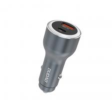 Accesorii auto, Incarcator auto Dudao R4Ultra, 1x USB-A, 1x USB-C, 120W, 5A, Quick Charge 3.0, Gri, lerato.ro
