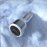 Incarcator auto Dudao R4Ultra, 1x USB-A, 1x USB-C, 120W, 5A, Quick Charge 3.0, Gri 6 - lerato.ro