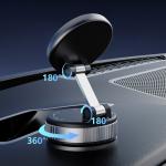 Suport auto Dudao F24 Pro, Dashboard Mount, Compatibil MagSafe, Rotire 360 grade, Negru 4 - lerato.ro