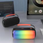 Boxa portabila wireless Dudao Y21, 10W, Bluetooth 5.3, 3000 mAh, Iluminare RGB, USB-C, AUX, Negru 6 - lerato.ro