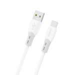 Cablu pentru incarcare si transfer de date Dudao L25ST, USB/USB-C, 5A 480Mbps, 1m, Alb 2 - lerato.ro