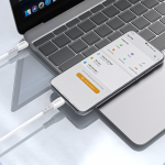 Cablu pentru incarcare si transfer de date Dudao L25SC, USB-C la USB-C, 60W, 480 Mbps, 1m, Alb 10 - lerato.ro