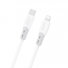 Cablu pentru incarcare si transfer de date Dudao L25SX, USB-C/Lightning, 30W, 1m, Alb