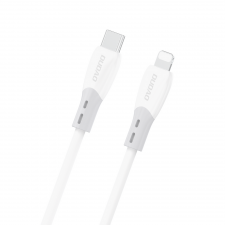 Cablu pentru incarcare si transfer de date Dudao L25SX, USB-C/Lightning, 30W, 2m, Alb