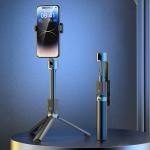 Selfie stick cu trepied si telecomanda bluetooth Dudao F18 pentru telefon, Reglabil, 1.1m, Negru 3 - lerato.ro