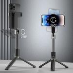 Selfie stick cu trepied si telecomanda bluetooth Dudao F18 pentru telefon, Reglabil, 1.1m, Negru 4 - lerato.ro