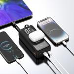 Baterie externa portabila Dudao K15Max, 30000 mAh, 22.5W, 2A, 1x USB-A, 1x Cablu USB-C, 1x Cablu Lightning, Alb 6 - lerato.ro