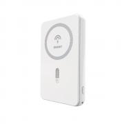 Baterie externa magnetica Wireless Dudao K14S, 5000mAh, 20W, 1xUSB-C 1xUSB-A, Incarcare Wireless 15W, Alb